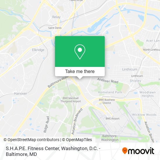 S.H.A.P.E. Fitness Center map