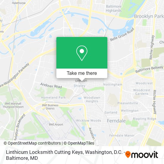 Linthicum Locksmith Cutting Keys map