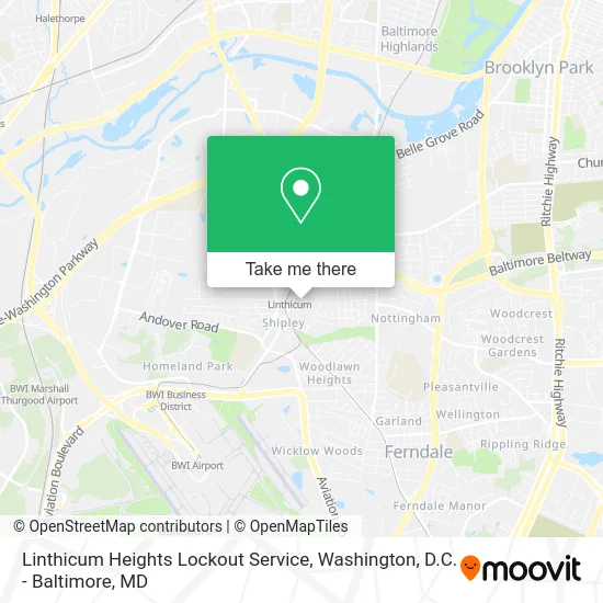 Linthicum Heights Lockout Service map
