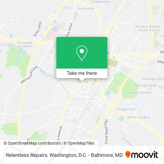 Relentless Repairs map