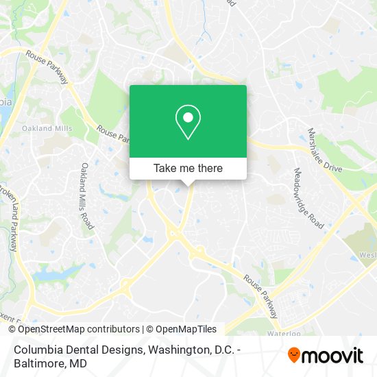 Columbia Dental Designs map