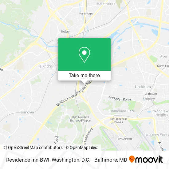 Residence Inn-BWI map
