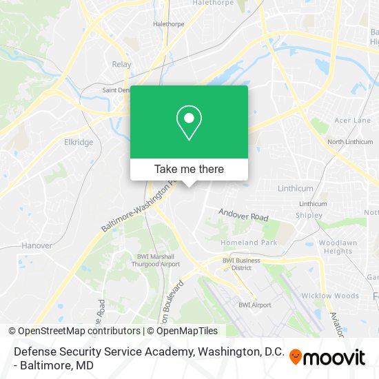 Mapa de Defense Security Service Academy