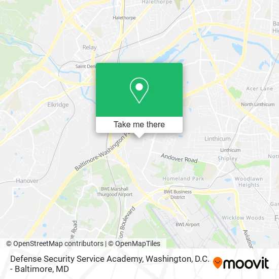 Defense Security Service Academy map