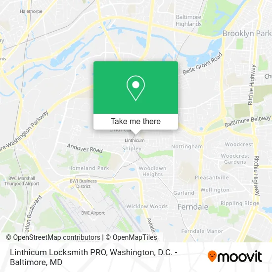 Linthicum Locksmith PRO map