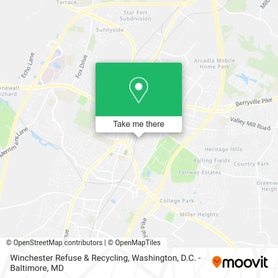 Winchester Refuse & Recycling map