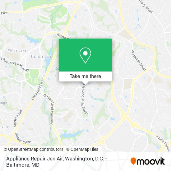 Mapa de Appliance Repair Jen Air