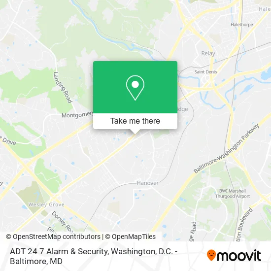 Mapa de ADT 24 7 Alarm & Security