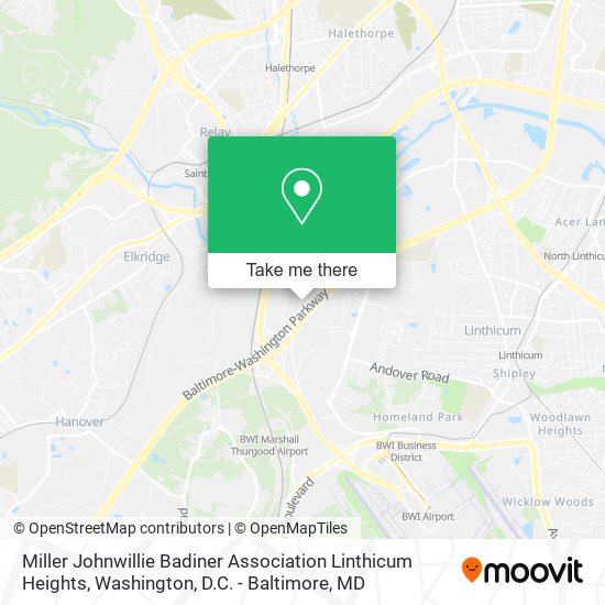 Mapa de Miller Johnwillie Badiner Association Linthicum Heights