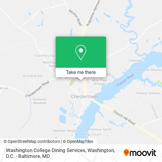 Washington College Dining Services map