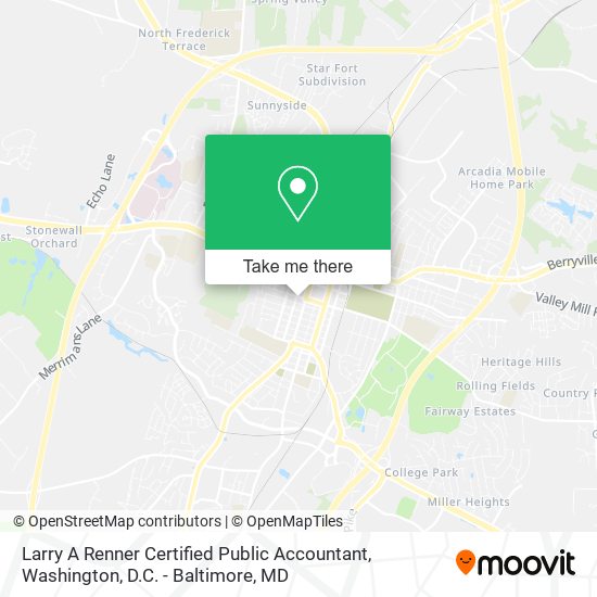 Larry A Renner Certified Public Accountant map