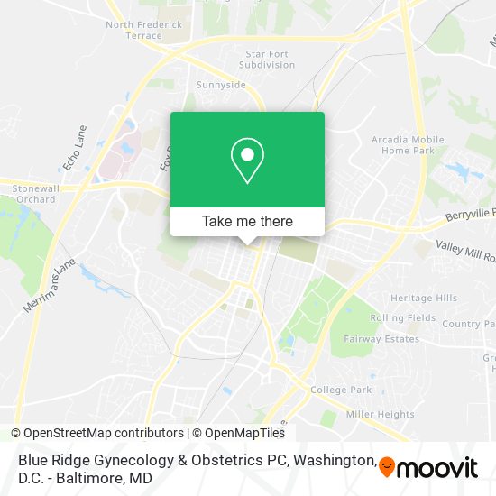 Blue Ridge Gynecology & Obstetrics PC map