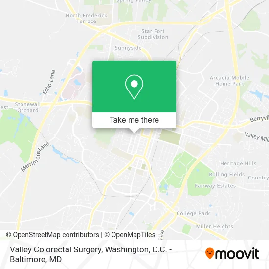 Valley Colorectal Surgery map