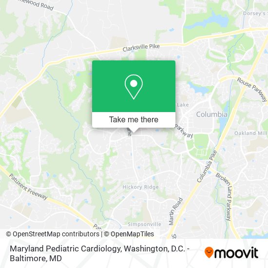 Mapa de Maryland Pediatric Cardiology