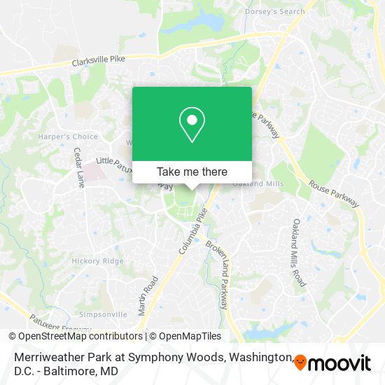 Merriweather Park at Symphony Woods map