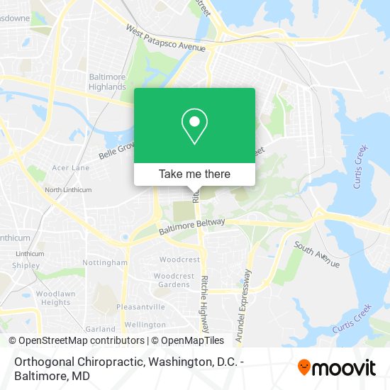 Mapa de Orthogonal Chiropractic