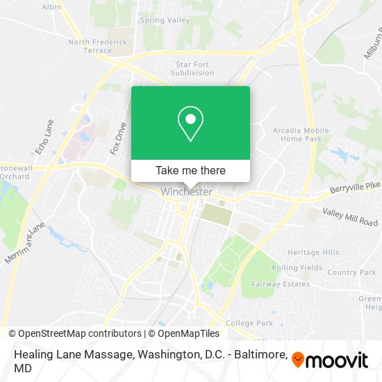 Healing Lane Massage map