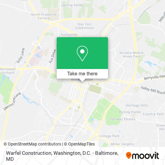 Warfel Construction map