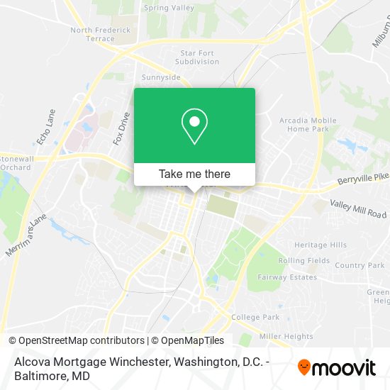 Alcova Mortgage Winchester map