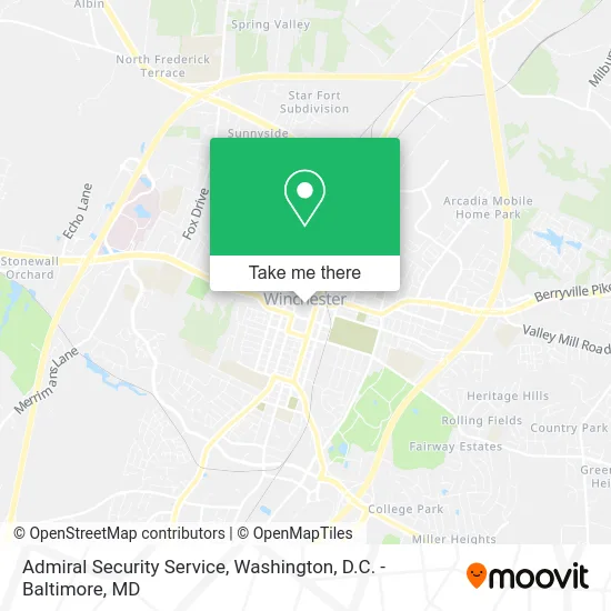 Admiral Security Service map