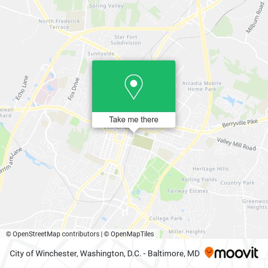 City of Winchester map
