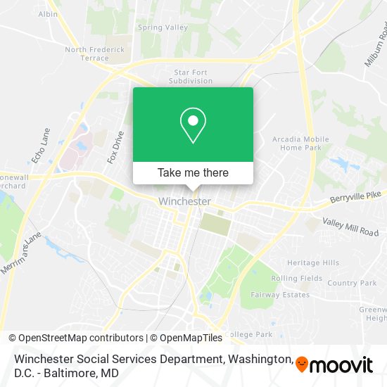 Mapa de Winchester Social Services Department