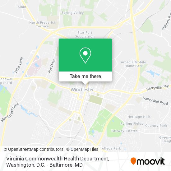 Virginia Commonwealth Health Department map