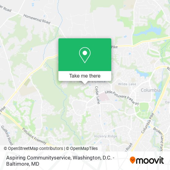 Aspiring Communityservice map