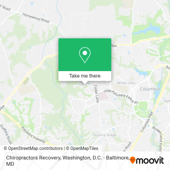 Chiropractors Recovery map