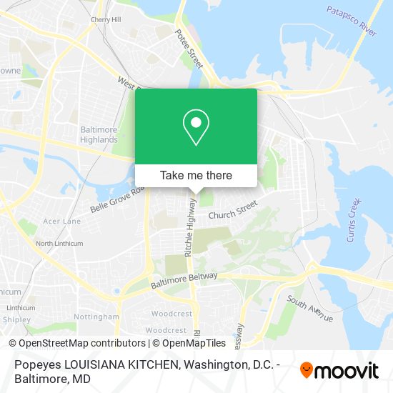 Mapa de Popeyes LOUISIANA KITCHEN