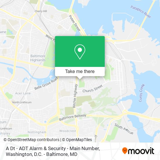 A Dt - ADT Alarm & Security - Main Number map