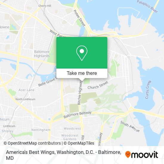 America's Best Wings map