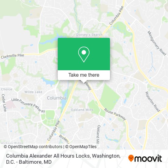 Columbia Alexander All Hours Locks map
