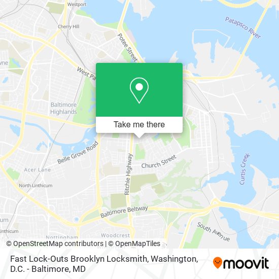 Mapa de Fast Lock-Outs Brooklyn Locksmith