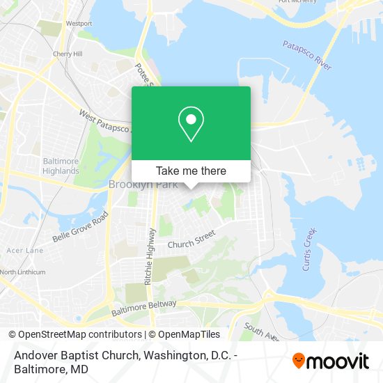 Andover Baptist Church map