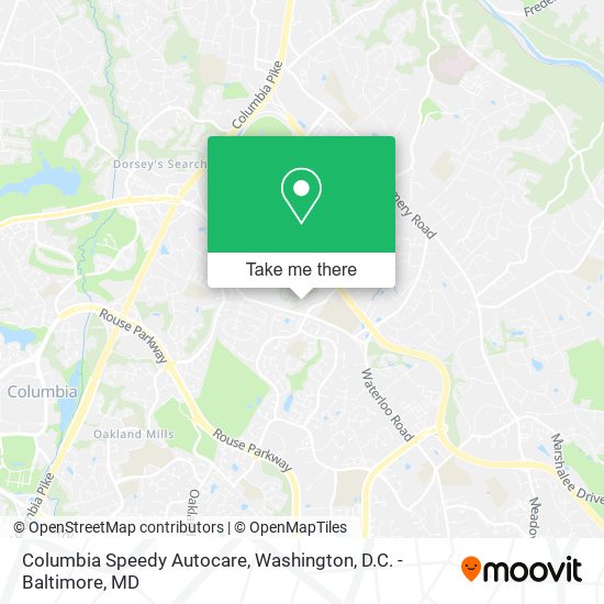 Columbia Speedy Autocare map