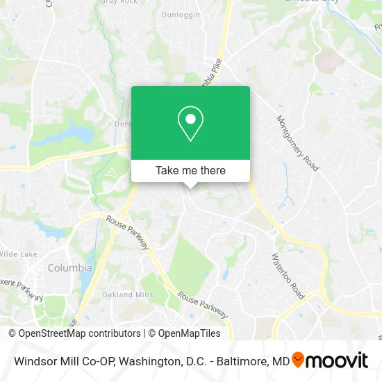 Windsor Mill Co-OP map