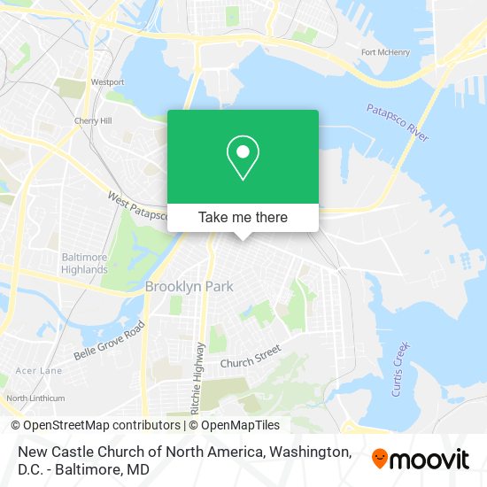 New Castle Church of North America map