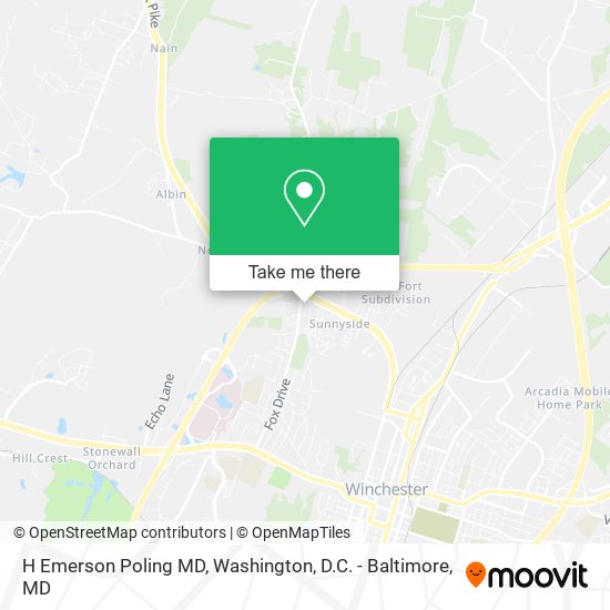 H Emerson Poling MD map