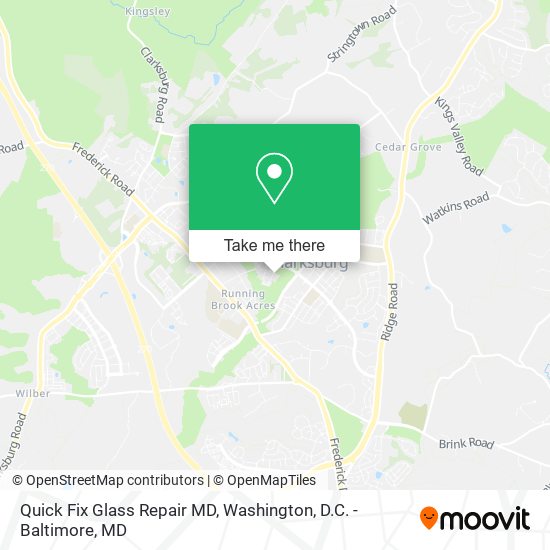 Quick Fix Glass Repair MD map