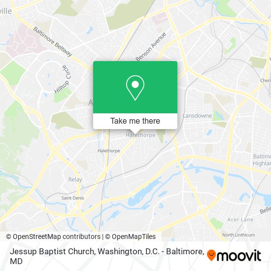 Jessup Baptist Church map