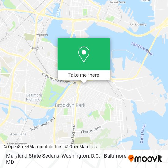 Mapa de Maryland State Sedans