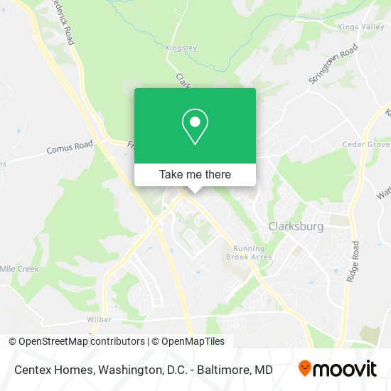 Centex Homes map