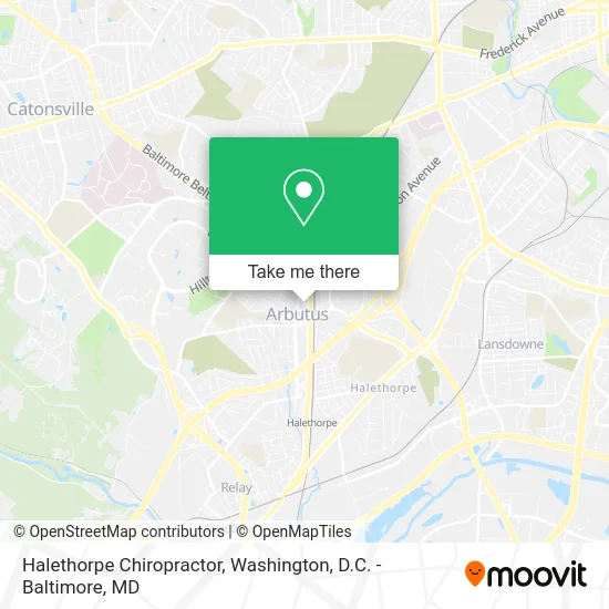 Halethorpe Chiropractor map