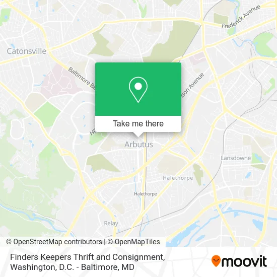 Finders Keepers Thrift and Consignment map