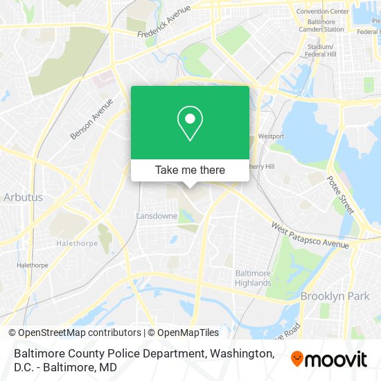Mapa de Baltimore County Police Department