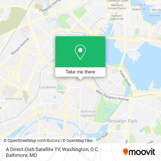 Mapa de A Direct Dish Satellite TV
