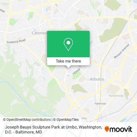 Joseph Beuys Sculpture Park at Umbc map