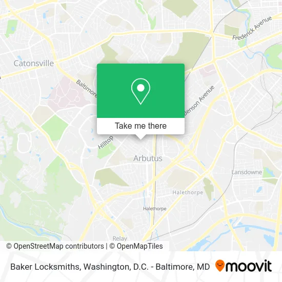Baker Locksmiths map
