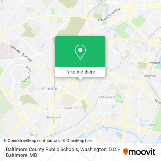 Baltimore County Public Schools map